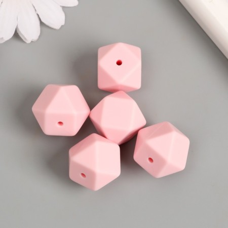 Busina silicone "polyhedron" pink lavender d = 1.7 cm-2