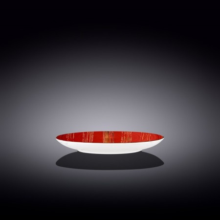 The plate round Wilmax England Scratch, D = 18 cm, the color is red-1