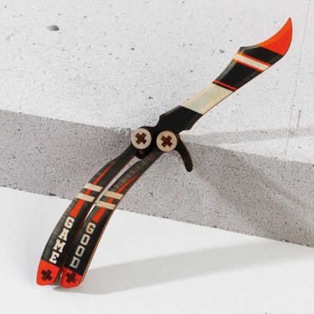 Souvenir weapon Babochka Knife "Good Game", wood, length 28.5 cm-3