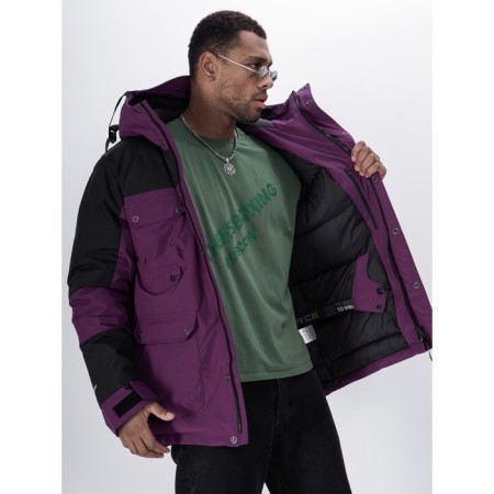 Ski jacket men, size 56, purple color-7