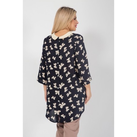Women's tunic, size 72, dark blue color-5