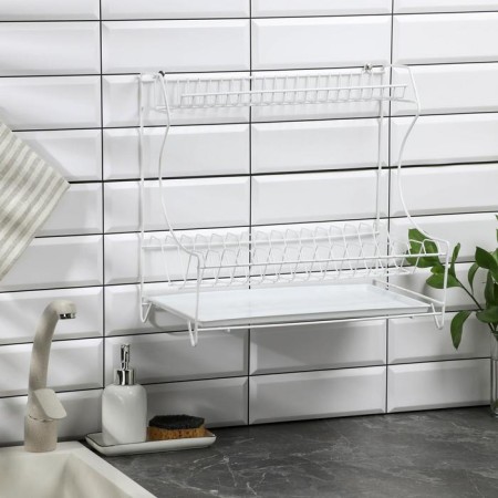 Dishes for dishes with a pallet 2-tier, table-mounted, 39.5 × 25 × 38 cm, white color-3