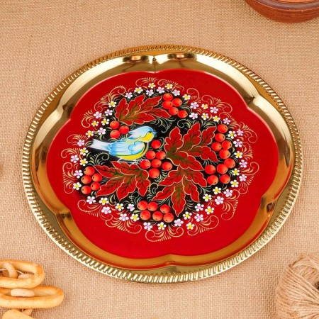 Set "Ryabina", 3 objects, samovar 3 l, teapot 0.7 l, tray-12