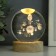 Souvenir glass backlight "Cosmonaut and planet" D = 8 cm stand wood, USB 8x8x9.5 cm
