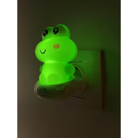 Non-light nightlight NN-608-SW-GR in a socket with a switch, color is green-3