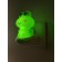 Non-light nightlight NN-608-SW-GR in a socket with a switch, color is green