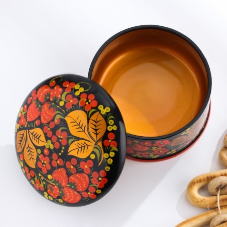Box "Berry", large, 12-13 × 9-10 cm, Khokhloma-4