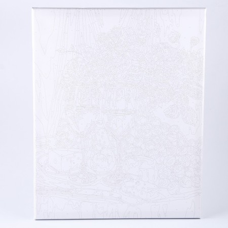 Picture on numbers on canvas with a subframe "Wine with cheese" 40*50 cm-2
