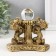 NECSK Polystone Bronze "Dragons with a glass ball" 8x12x12 cm