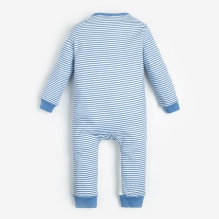 Overalls for a boy, blue color/bear, height 80 cm-4