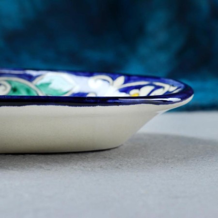 The herdgehog of Rishtan ceramics "Flowers", 24 cm, blue, mix-5