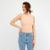 Top female minku: Basic line beige color, rr 42