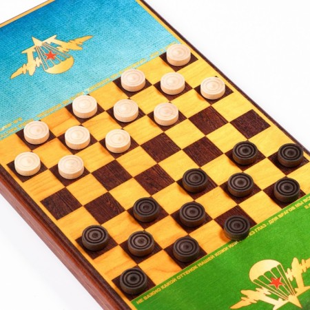 NARDS "Airborne Forces", wooden board 60 x 60 cm, with a field for playing checkers-2