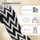 Belt belt 38mm*3 ± 0.1 m rhombus and zigzag black/white au