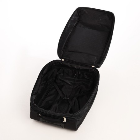 Small 20 suitcase "," Cartes factory ", lightning department, extension, external pocket, 2 wheels, black color-7