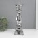 Ceramics candlestick per 1 candle "Nuovo" d = 1.5 cm silver 10x10x31.5 cm