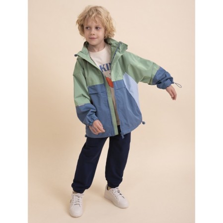 Windbreaker for boys, height 110 cm, green color-2