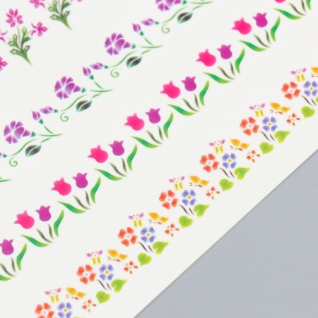 Tattoo on the body color "Bracelet from wildflowers" 12x7.5 cm-2