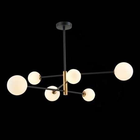 Ceiling EVOLUCE lamp. Sle220103-06. Arcola. 6x5 watts, G9, 4000k, 98x98x58 cm, black color, bronze-1