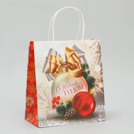Craft package "Happy New Year", 22 x 25 x 12 cm, new year-1