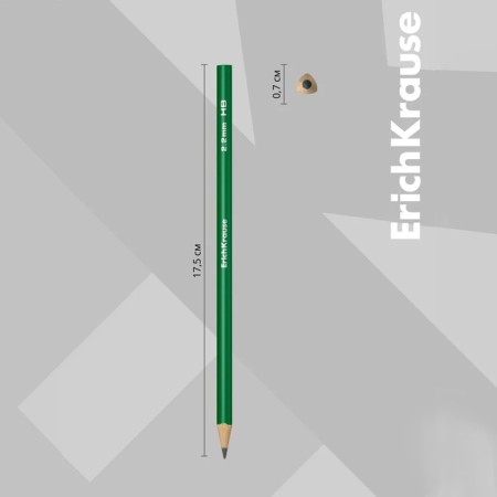 Pencil of black -graphic Erichkrause "Deep Classic Triangular", HB, Grifel D = 2.2 mm, wood, trihedral, in a tube, MIX-4