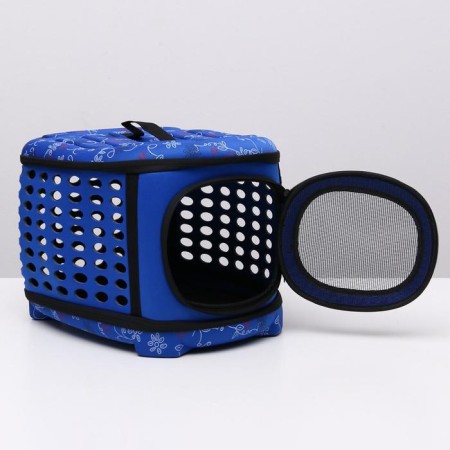 The folding bag is large, the EVA material, 42.5 x 37.5 x 29.5 cm, blue-5