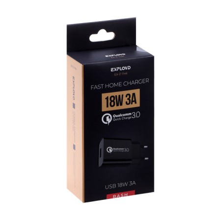 EXPLOYD EX-Z-1146, USB, 3 A, 18 W, fast charging, black-2