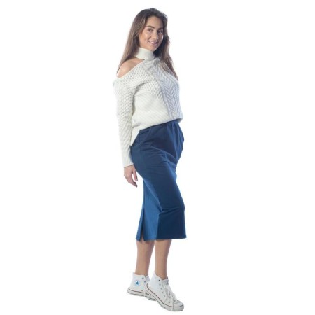 Female skirt, size 44, blue color-2