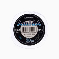 Namazu Amida fishing line, diameter 0.14 mm, test 2.8 kg, 30 m, transparent, 1 pc.