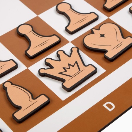 Demonstration chess 60 x 60 cm "Game time" on a magnetic board, 32 pcs, brown-3