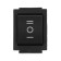Button - switch, three -position, 250 watts, 15 a, 6 s, black with neutral