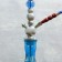 Hookah 72 cm, 1 pipe, blue, chrome mine