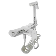 Accoona a3117 bidet, with hygienic shower, wall -up, brass, chrome