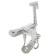 Accoona a3117 bidet, with hygienic shower, wall -up, brass, chrome