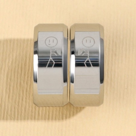 Ring "Love", paired 2 pcs, 7 x 9 cm-4