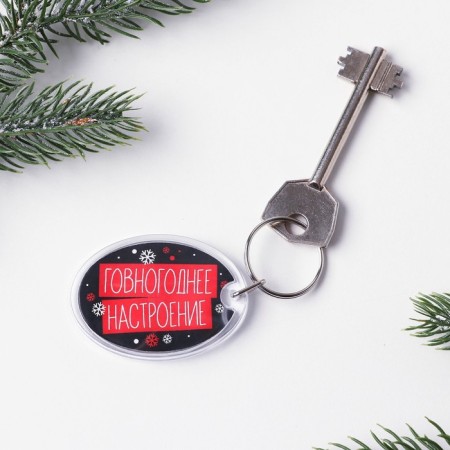 A keychain with an insert "mood", 5 x 4 cm.-2