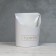 Carriage for flowers, vase oval with embossing Flowers, white 12.5 x 13.5 x 18 cm