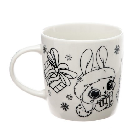 New Year's set for creativity. Mug for coloring "New Year! Many gifts ", 300 ml-3