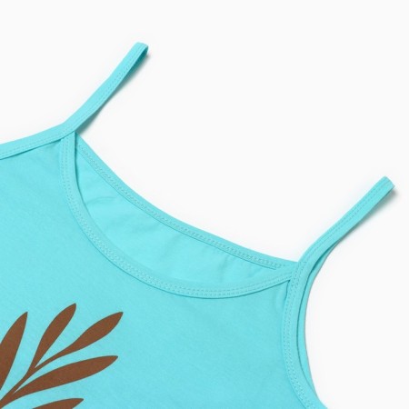 Female pajamas (T -shirt, shorts), menthol color, size 48-1