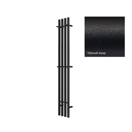 Terminus quatro electric heated towel rail "Circle", 1400x218 mm, Black Muars