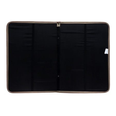 Folder for drawings and drawings A2, 640 x 450 x 30 mm, with handles, textile, estado, with pocket, brown/beige-5