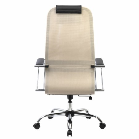 Кресло для руководителя BRABIX PREMIUM Ultimate EX-800 хром, сетка Х2, черный/бежевый-4