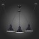 Suspension lamp ST LUCE. SL1804.403.03. Svevo. 3x60 watts, E14, 58x58x17 cm, black color