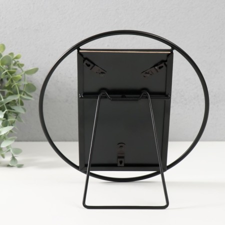 Photo frame Metal in 1 photo 10x15 cm "Loft. Circle" black 19.5x19.5x2 cm-3