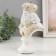 Souvenir Polystone "Bust. King" White with gold 9x14x22.5 cm