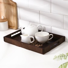 Wooden tray with engraving, 35.3 x24.8 x4 cm