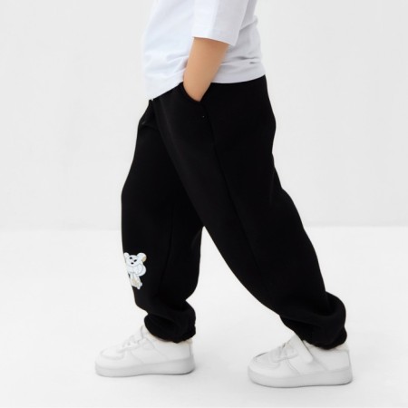 Children's pants Minaku: Crush, black color, height 122 cm-2