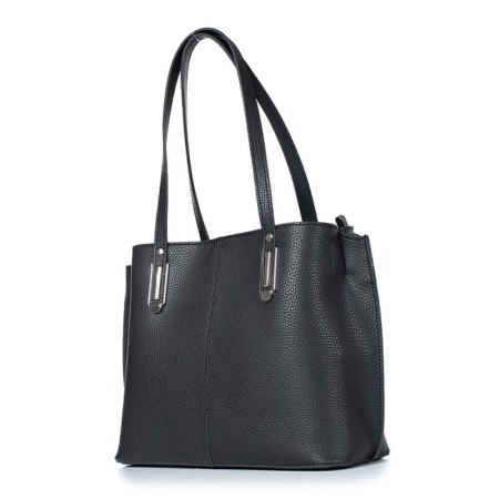 Female bag, artificial leather, 300x230x120 cm, black