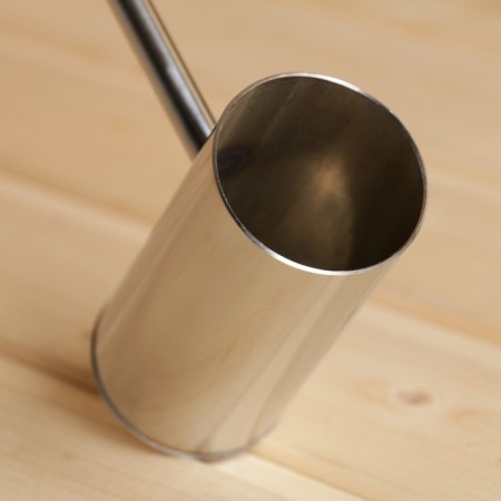 Banch for a bathhouse made of stainless steel, with a wooden handle-1