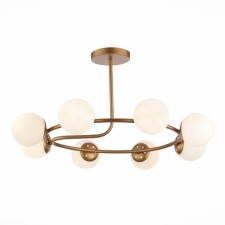 Ceiling EVOLUCE lamp. Sle220602-08. Calabria. 8x40 watts, E14, 77x77x38.5 cm, golden color